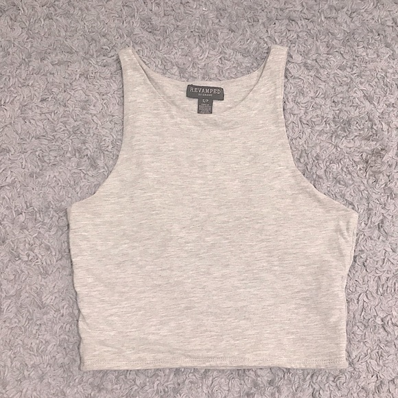 Revamped Grey Halter Top - Picture 1 of 4